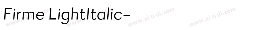 Firme LightItalic字体转换